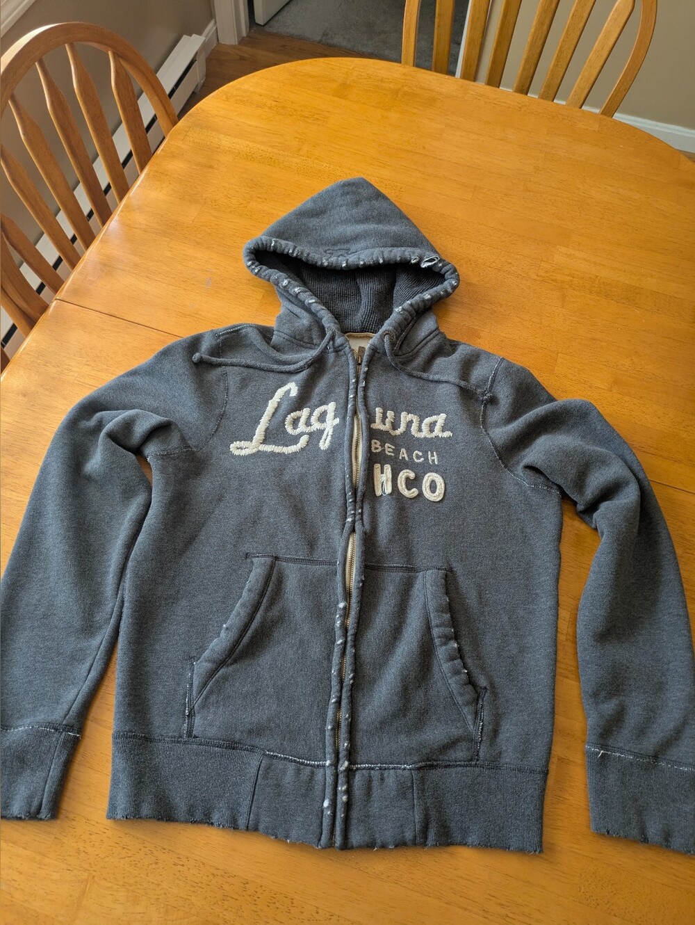 Laguna Beach HCO Zip-Up Hoodie - Charcoal Gray Size XL